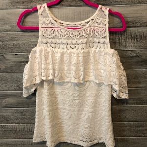 White Lilly Pulitzer Off Shoulder Tank